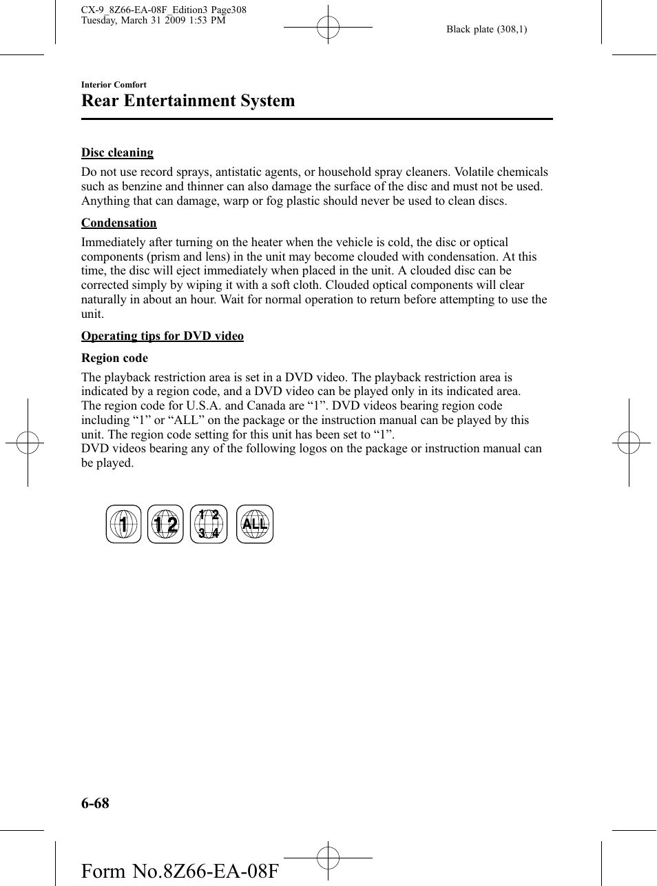 Rear entertainment system | Mazda 2009 CX-9 User Manual | Page 308 / 538