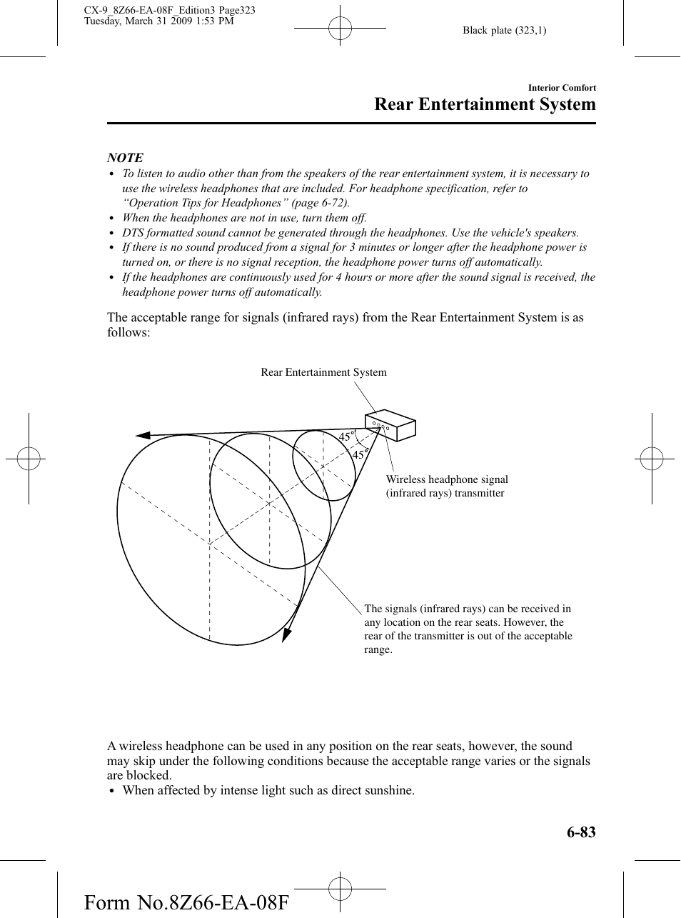 Rear entertainment system | Mazda 2009 CX-9 User Manual | Page 323 / 538