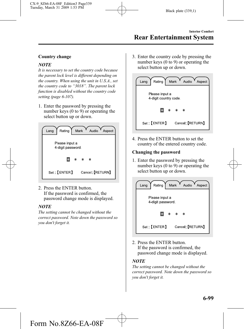 Rear entertainment system | Mazda 2009 CX-9 User Manual | Page 339 / 538