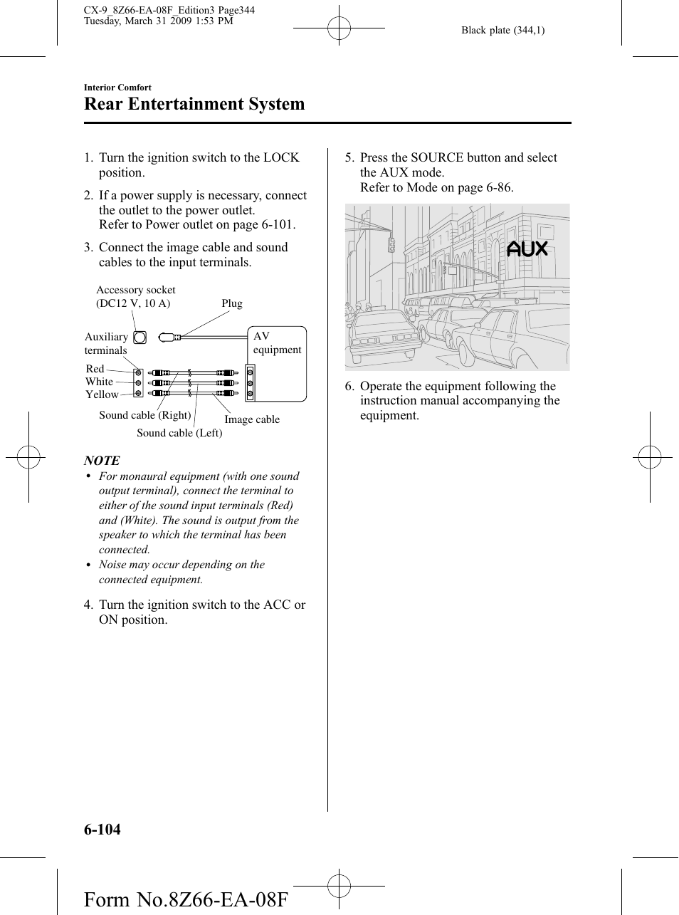 Rear entertainment system | Mazda 2009 CX-9 User Manual | Page 344 / 538