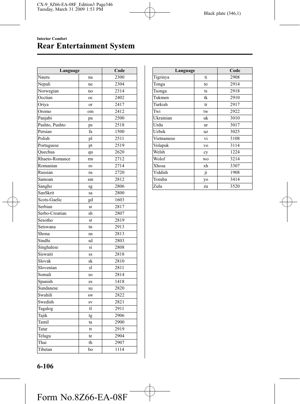 Rear entertainment system | Mazda 2009 CX-9 User Manual | Page 346 / 538
