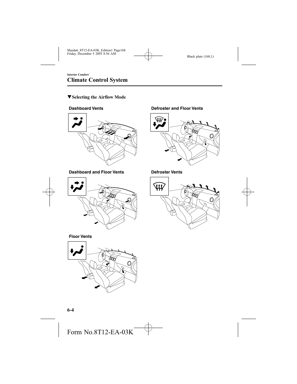 Climate control system | Mazda 8T12-EA-03K User Manual | Page 168 / 326