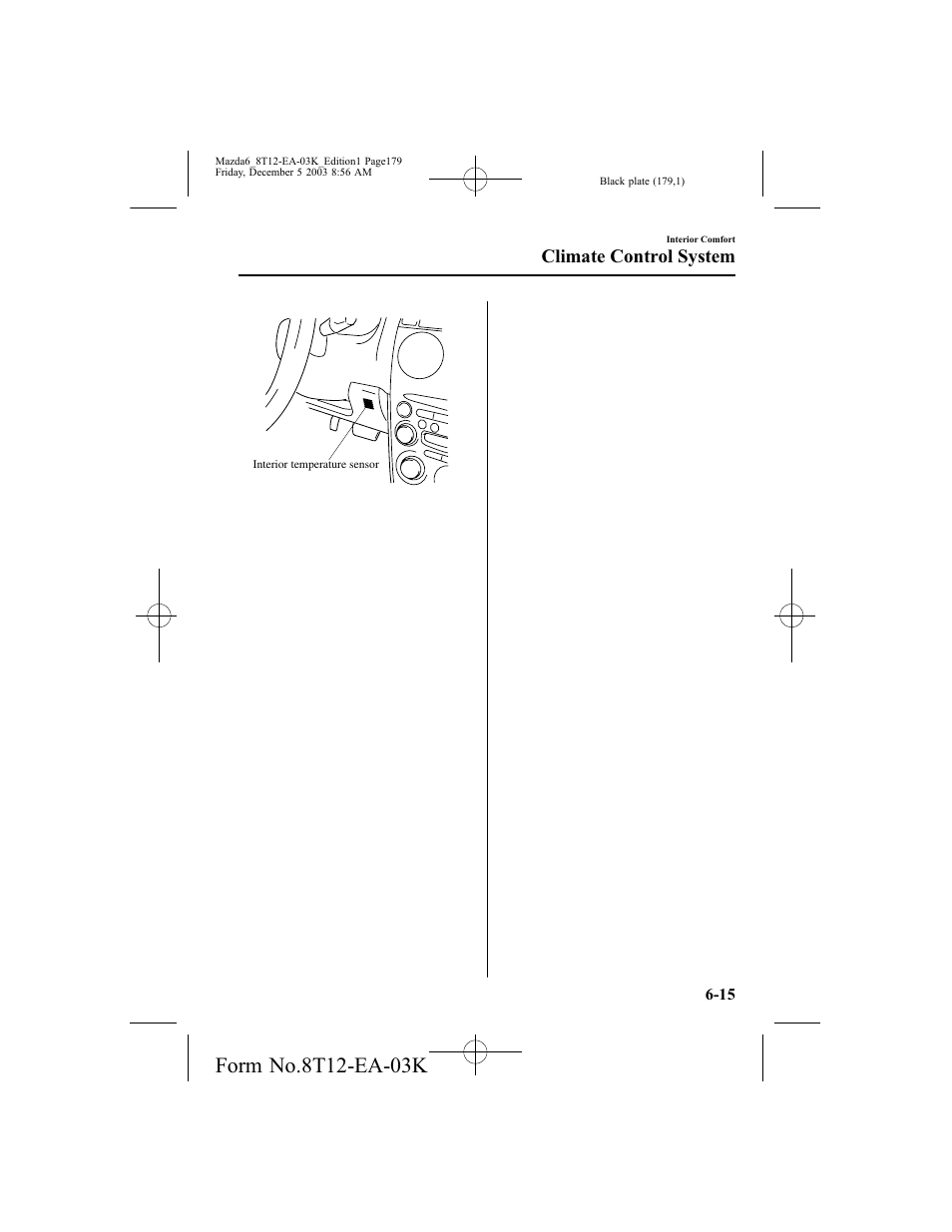 Climate control system | Mazda 8T12-EA-03K User Manual | Page 179 / 326