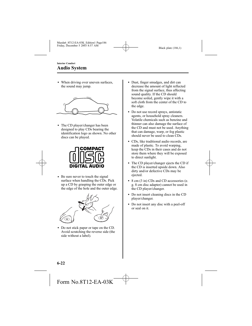 Audio system | Mazda 8T12-EA-03K User Manual | Page 186 / 326