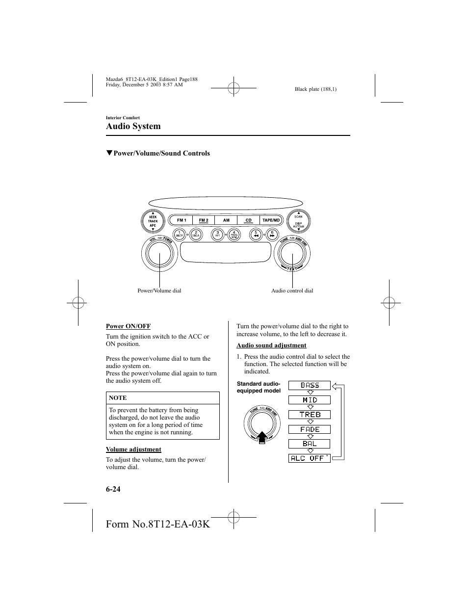 Audio system | Mazda 8T12-EA-03K User Manual | Page 188 / 326