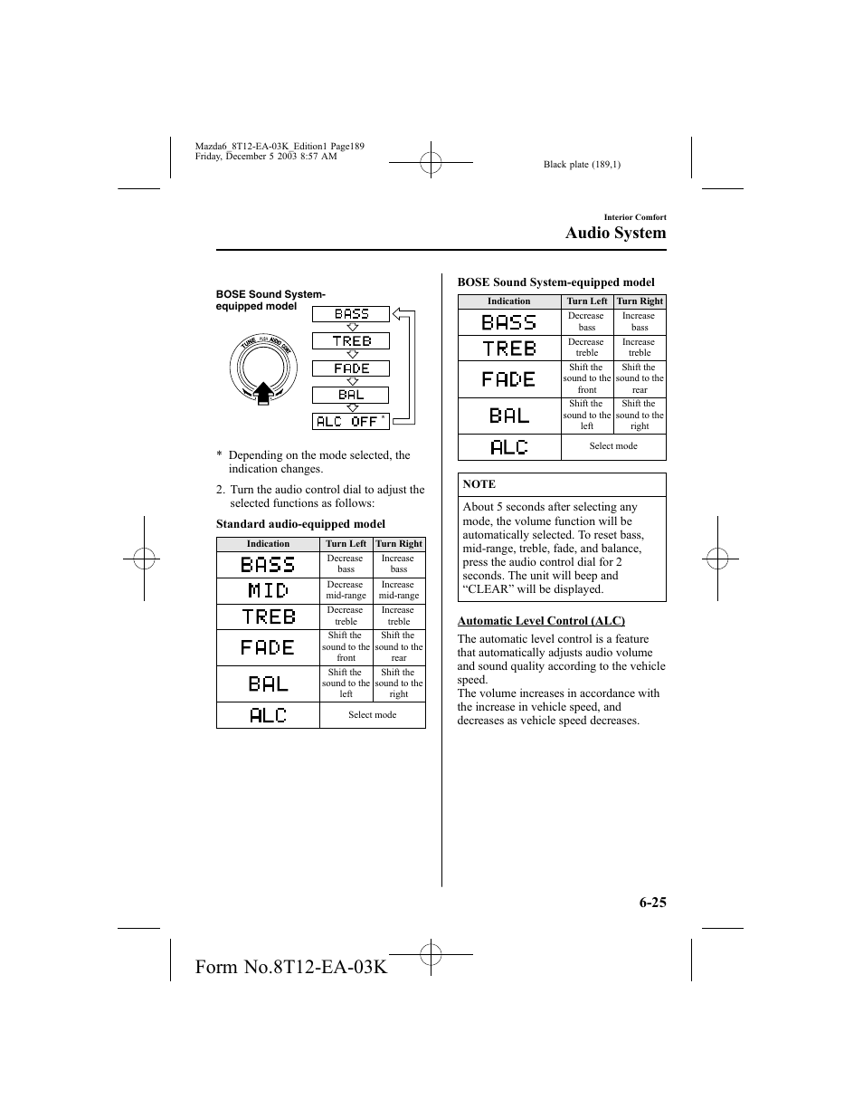 Audio system | Mazda 8T12-EA-03K User Manual | Page 189 / 326