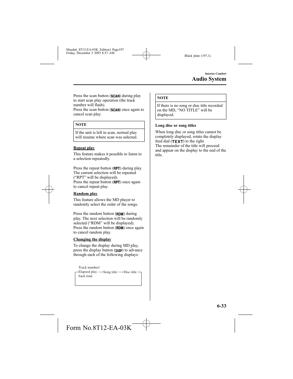 Audio system | Mazda 8T12-EA-03K User Manual | Page 197 / 326