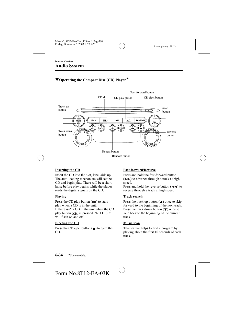 Audio system | Mazda 8T12-EA-03K User Manual | Page 198 / 326