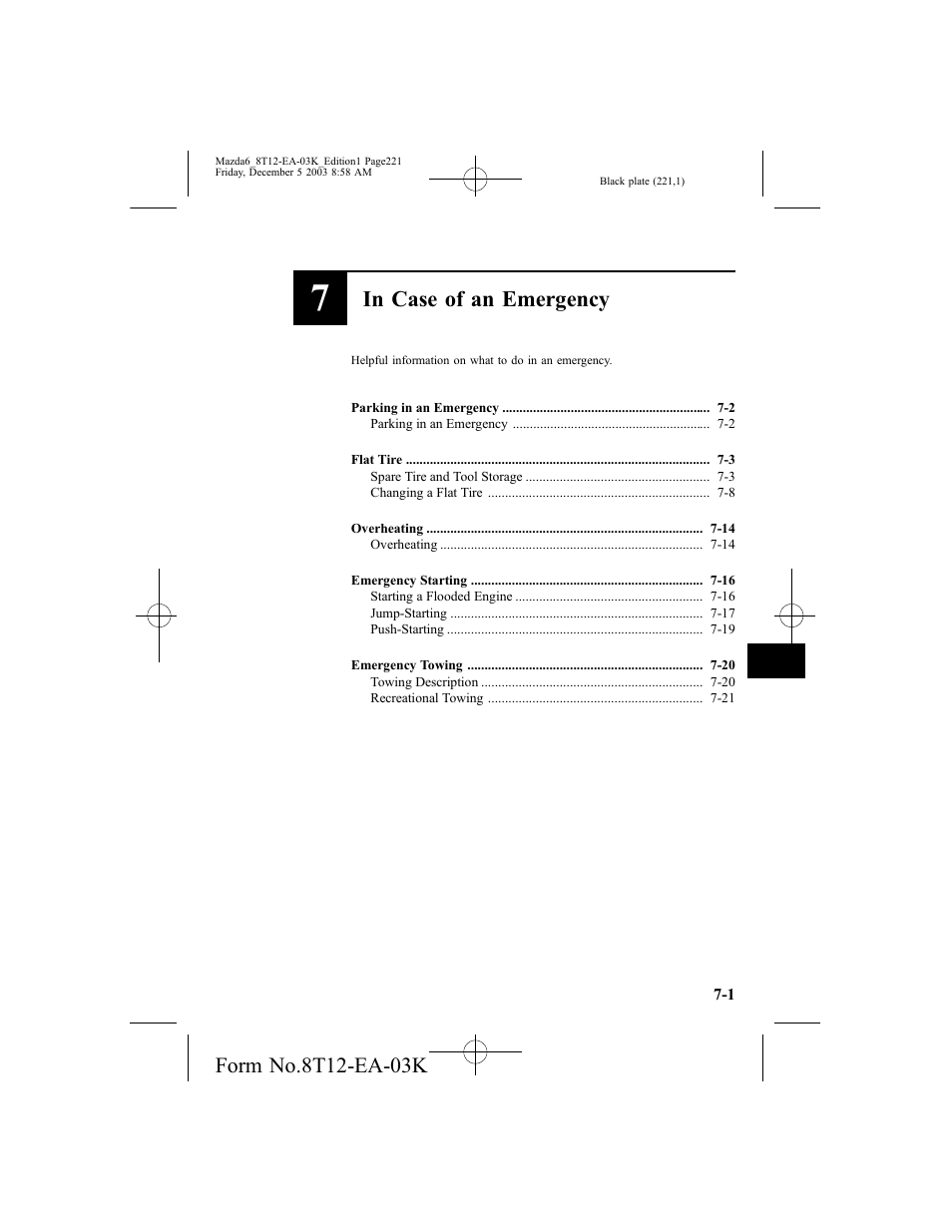 Mazda 8T12-EA-03K User Manual | Page 221 / 326