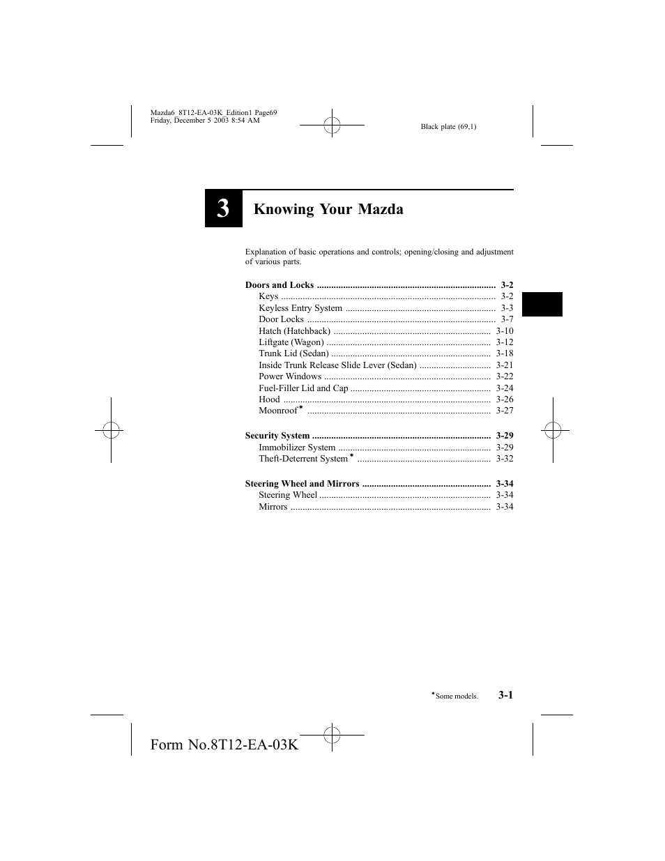 Knowing your mazda | Mazda 8T12-EA-03K User Manual | Page 69 / 326