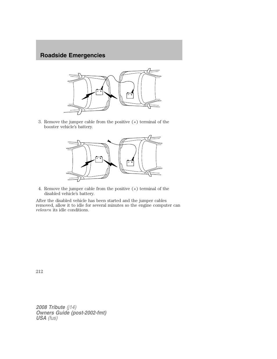 Roadside emergencies | Mazda 2008 Tribute User Manual | Page 212 / 288