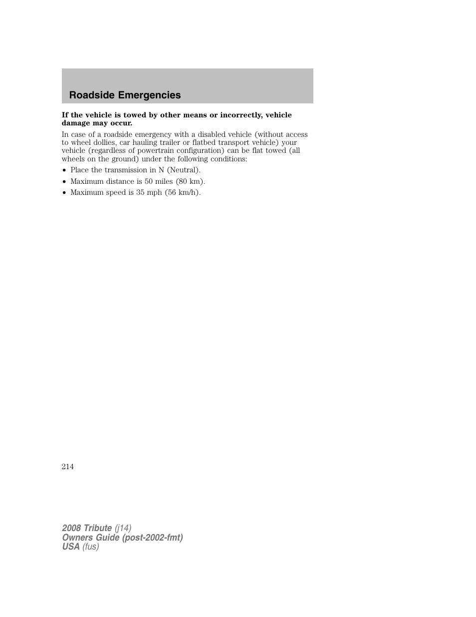 Mazda 2008 Tribute User Manual | Page 214 / 288