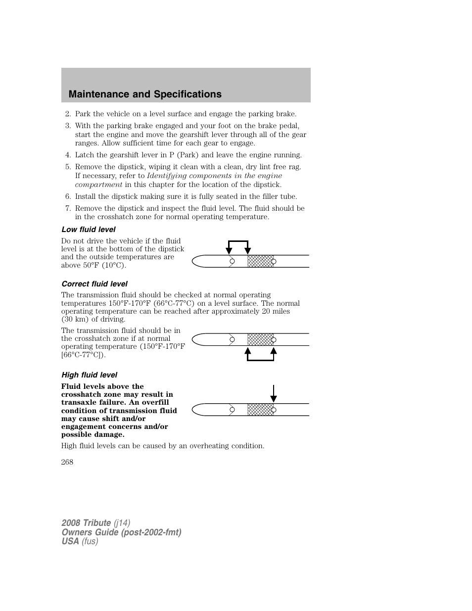 Maintenance and specifications | Mazda 2008 Tribute User Manual | Page 268 / 288