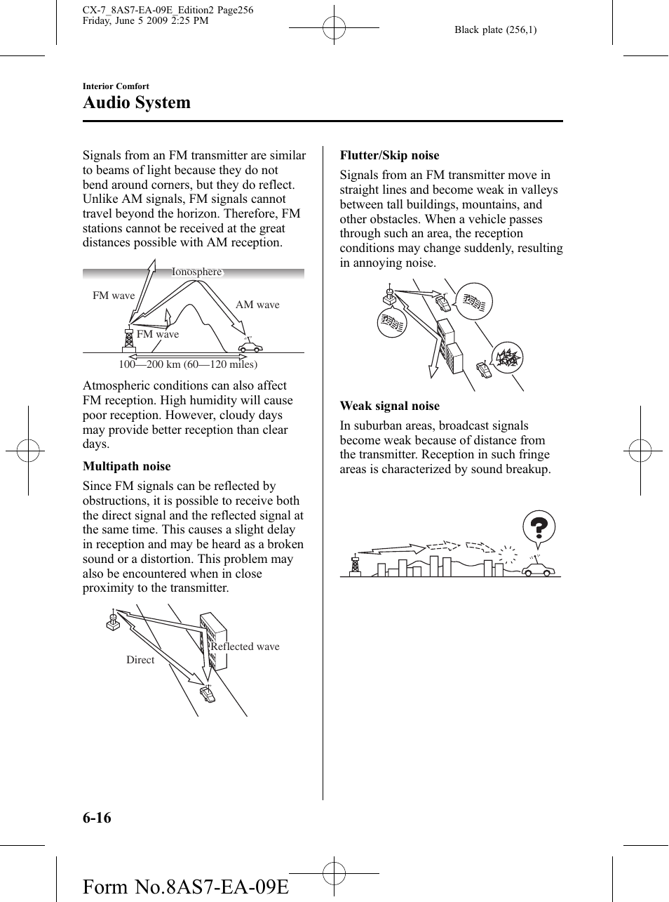 Form no.8as7-ea-09e, Audio system | Mazda 2010 CX-7 User Manual | Page 256 / 510