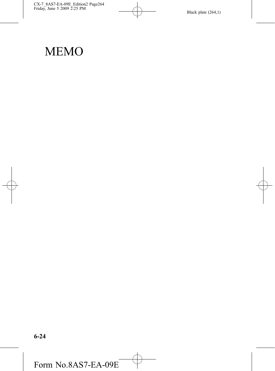 Form no.8as7-ea-09e | Mazda 2010 CX-7 User Manual | Page 264 / 510