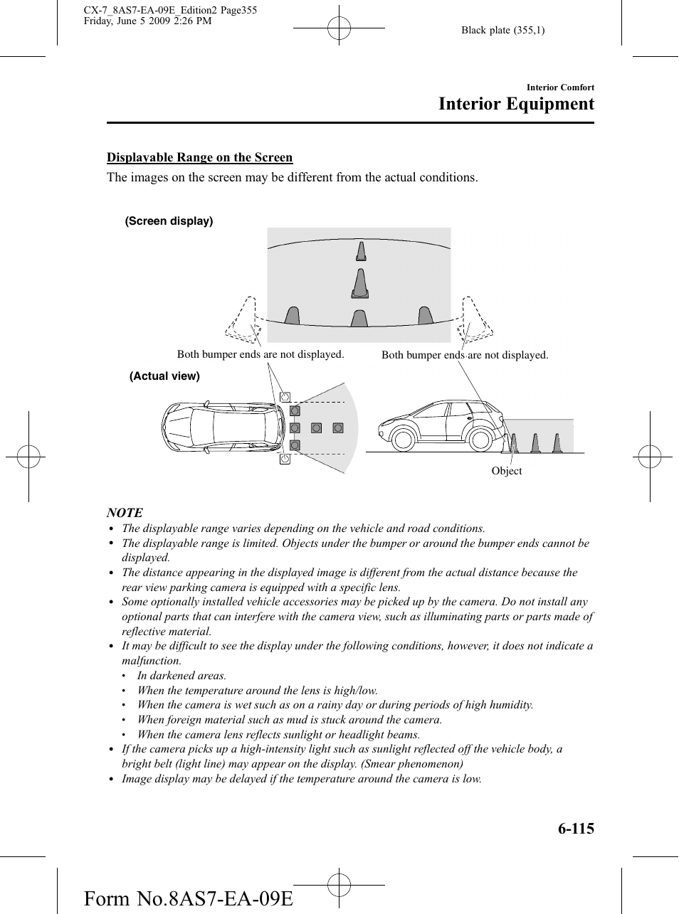 Form no.8as7-ea-09e, Interior equipment | Mazda 2010 CX-7 User Manual | Page 355 / 510