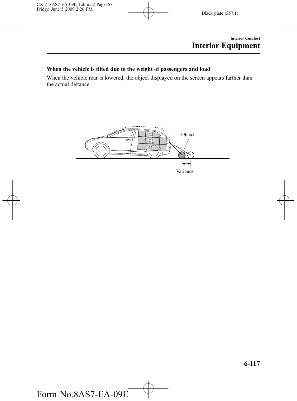 Form no.8as7-ea-09e, Interior equipment | Mazda 2010 CX-7 User Manual | Page 357 / 510