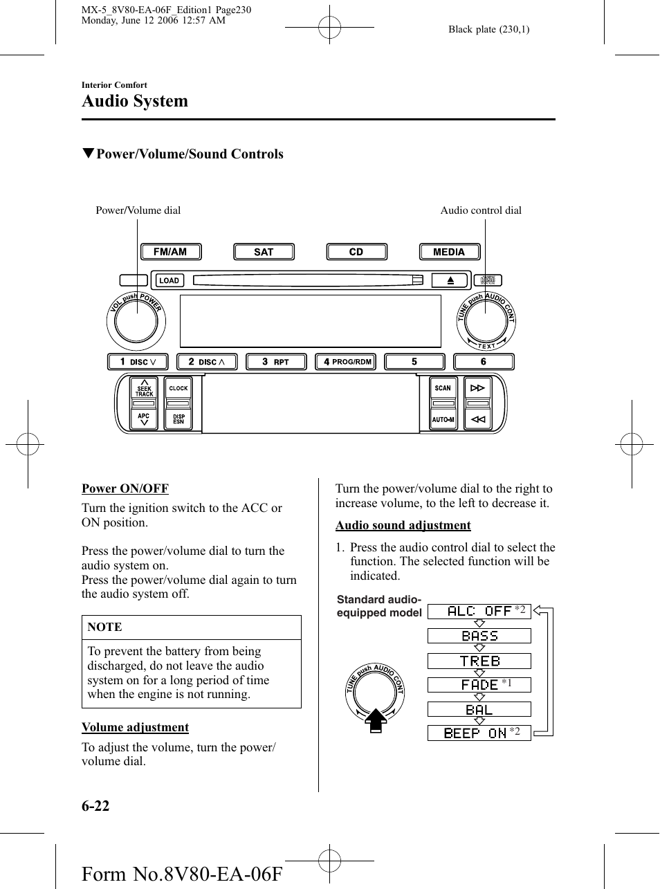 Audio system | Mazda MX-5 User Manual | Page 231 / 407