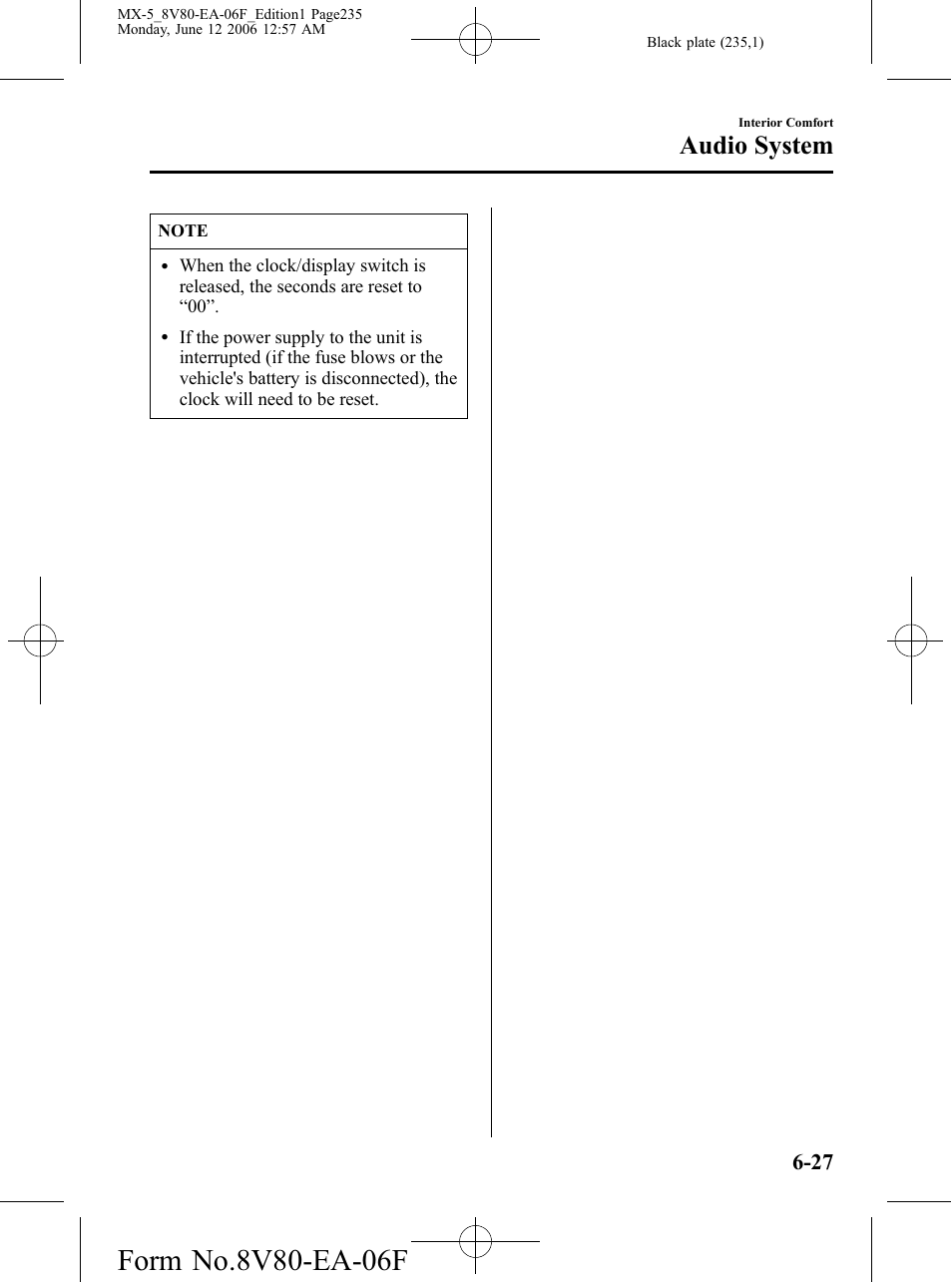 Audio system | Mazda MX-5 User Manual | Page 236 / 407