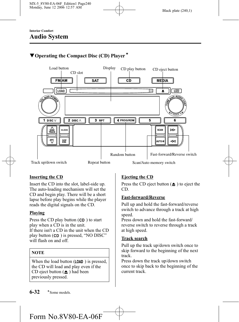 Audio system | Mazda MX-5 User Manual | Page 241 / 407