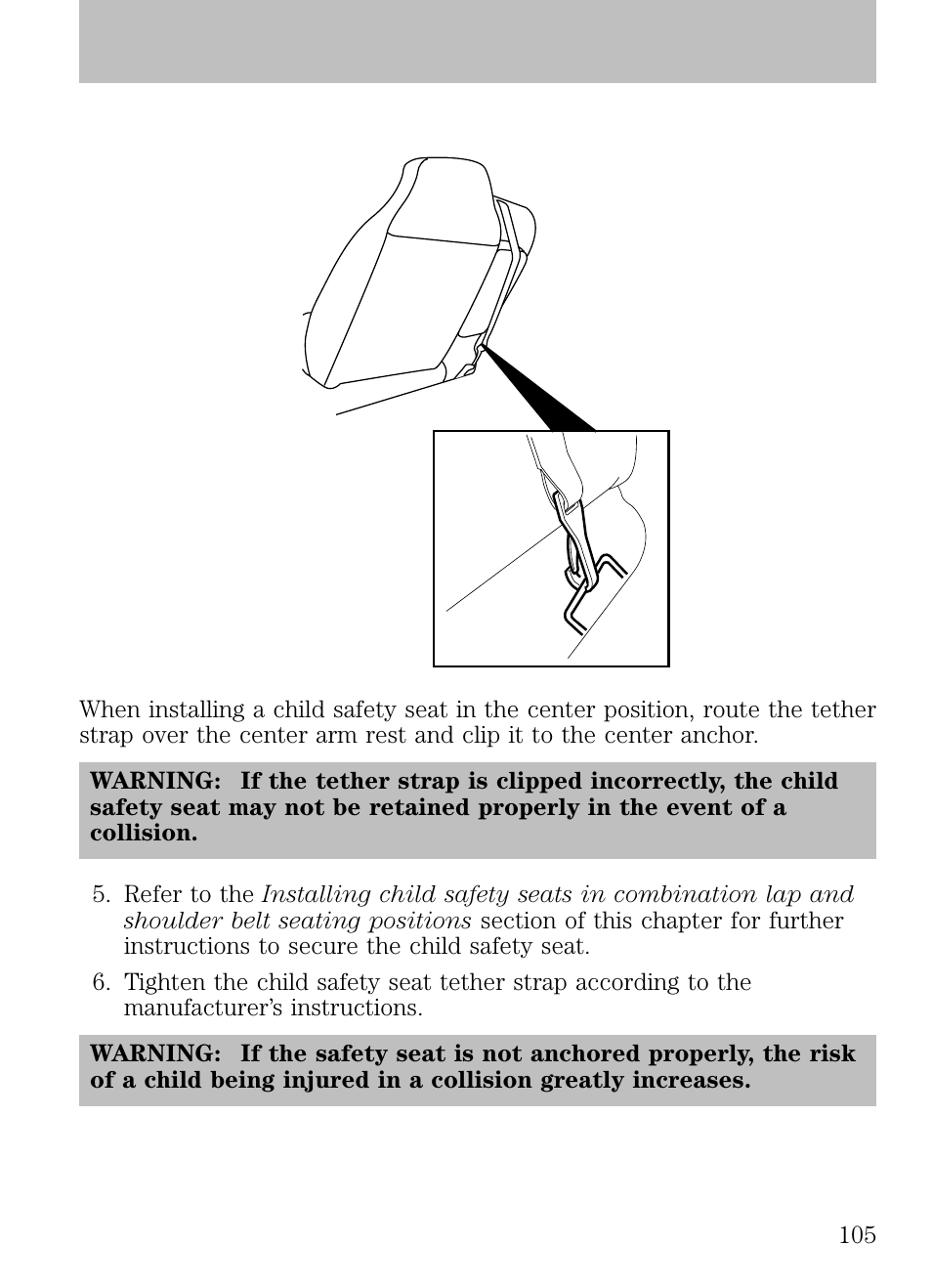 Seating and safety restraints | Mazda 2008 B2300 Truck User Manual | Page 105 / 280