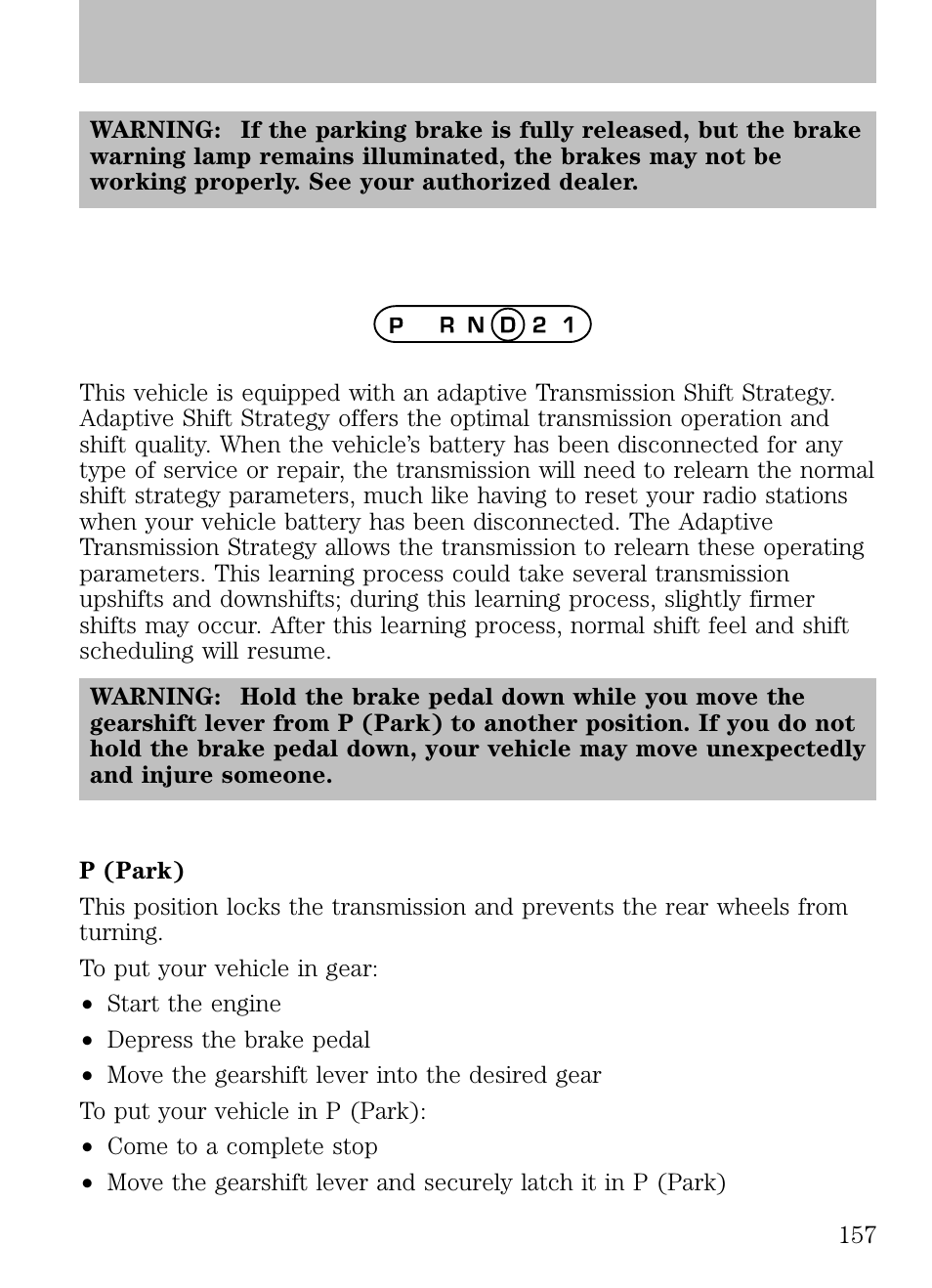 Driving | Mazda 2008 B2300 Truck User Manual | Page 157 / 280