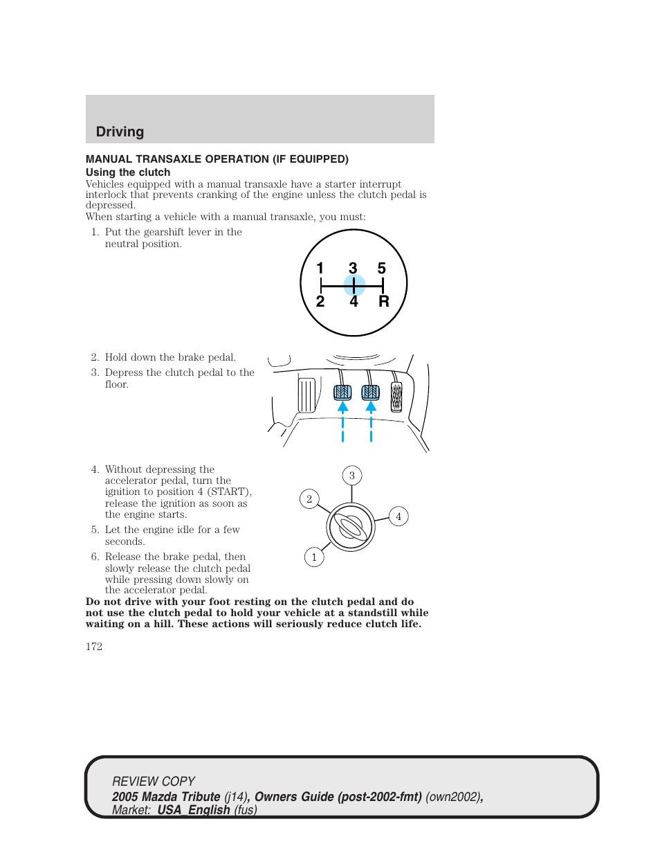 Mazda 2005 Tribute User Manual | Page 172 / 272