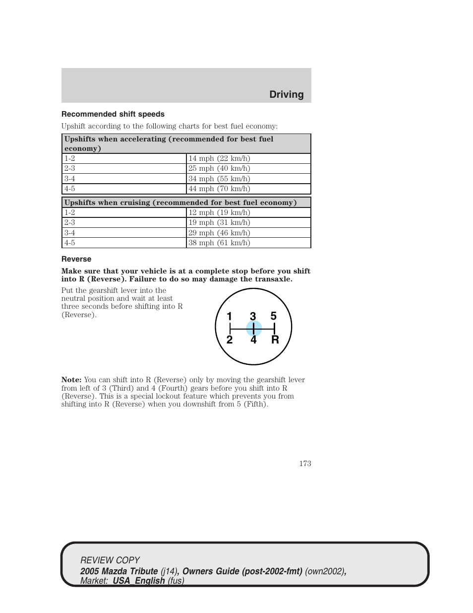 Mazda 2005 Tribute User Manual | Page 173 / 272