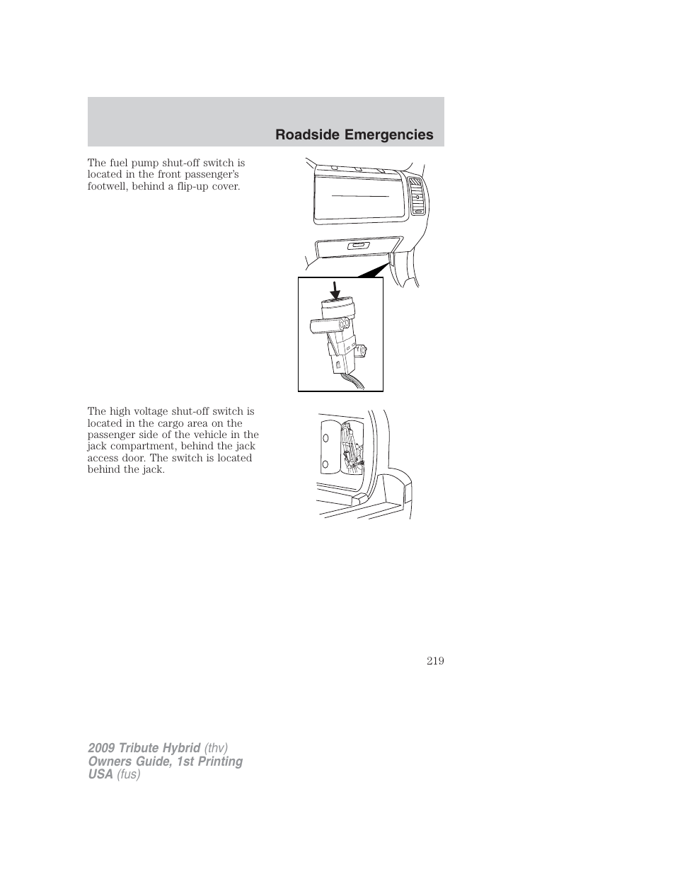 Mazda 2009 Tribute HEV User Manual | Page 219 / 325