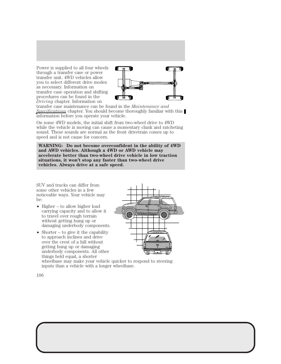 Tires, wheels and loading | Mazda 4WD User Manual | Page 106 / 268