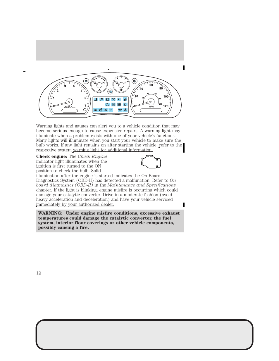 Instrument cluster | Mazda 4WD User Manual | Page 12 / 268