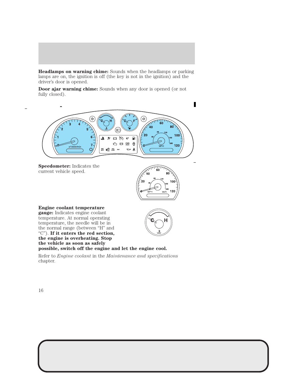 Instrument cluster | Mazda 4WD User Manual | Page 16 / 268