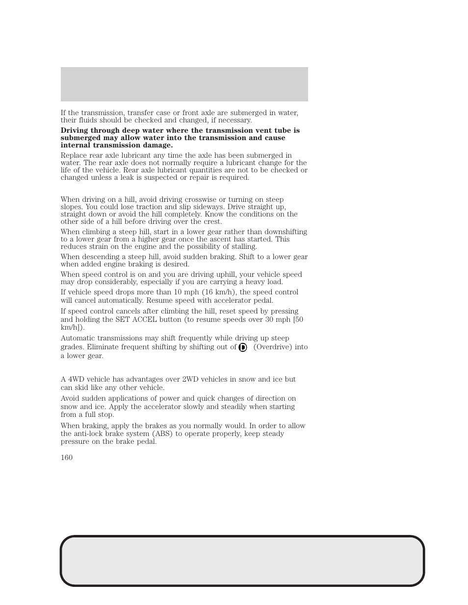 Driving | Mazda 4WD User Manual | Page 160 / 268