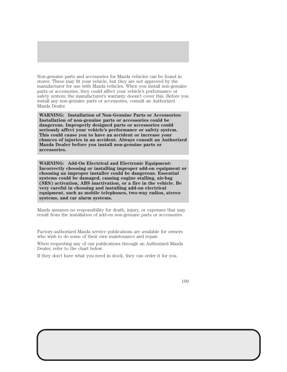 Customer assistance | Mazda 4WD User Manual | Page 199 / 268