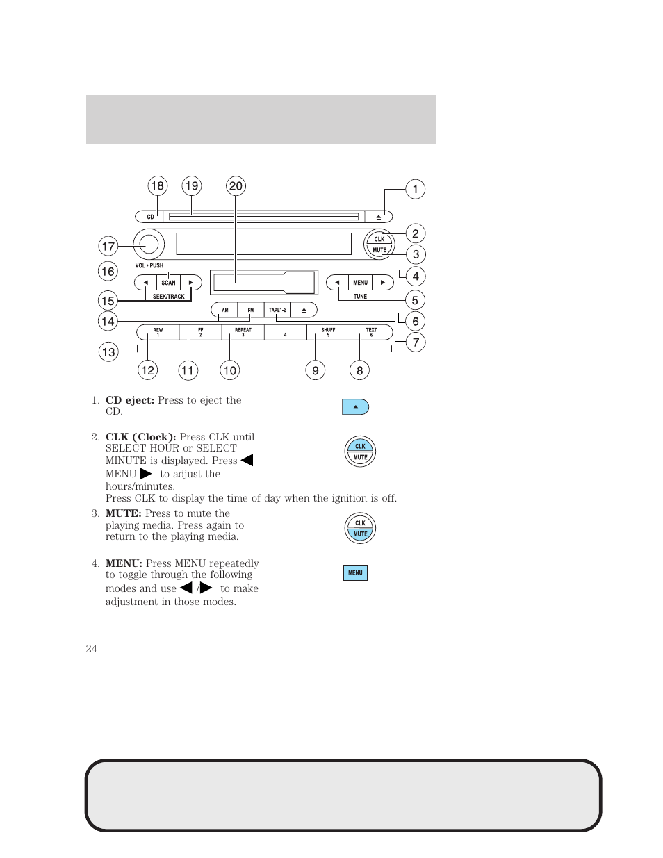 Entertainment systems | Mazda 4WD User Manual | Page 24 / 268