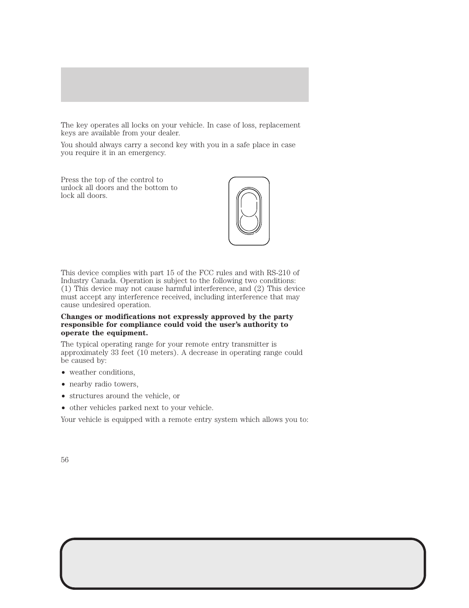 Locks and security | Mazda 4WD User Manual | Page 56 / 268