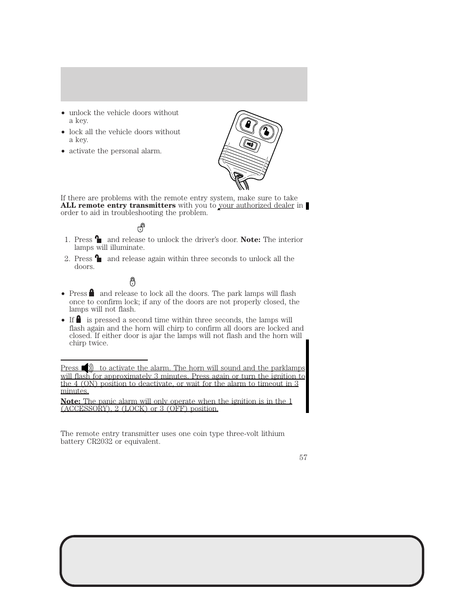 Locks and security | Mazda 4WD User Manual | Page 57 / 268