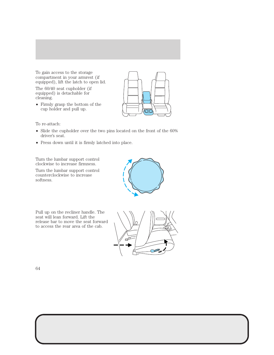 Seating and safety restraints | Mazda 4WD User Manual | Page 64 / 268