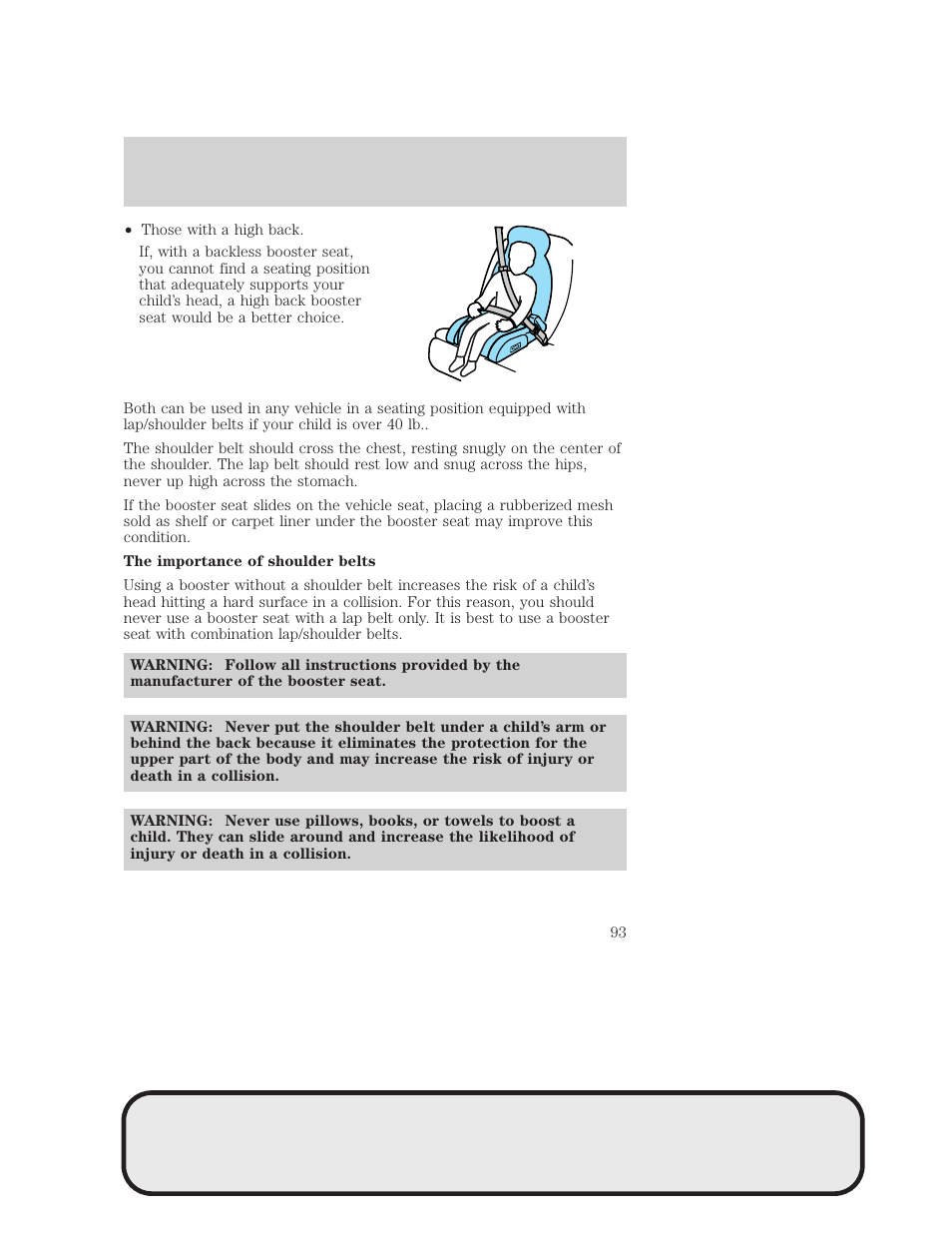 Seating and safety restraints | Mazda 4WD User Manual | Page 93 / 268