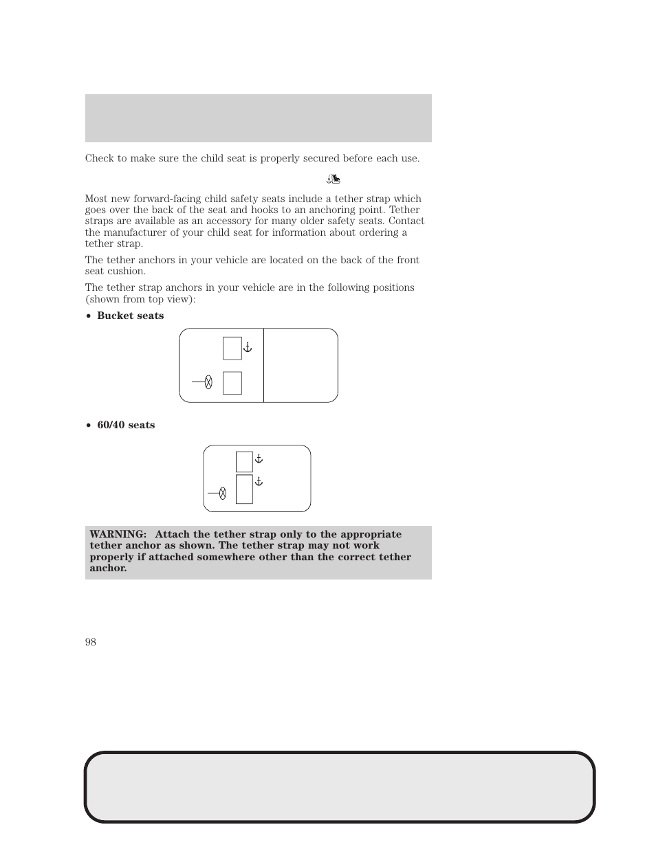 Seating and safety restraints | Mazda 4WD User Manual | Page 98 / 268