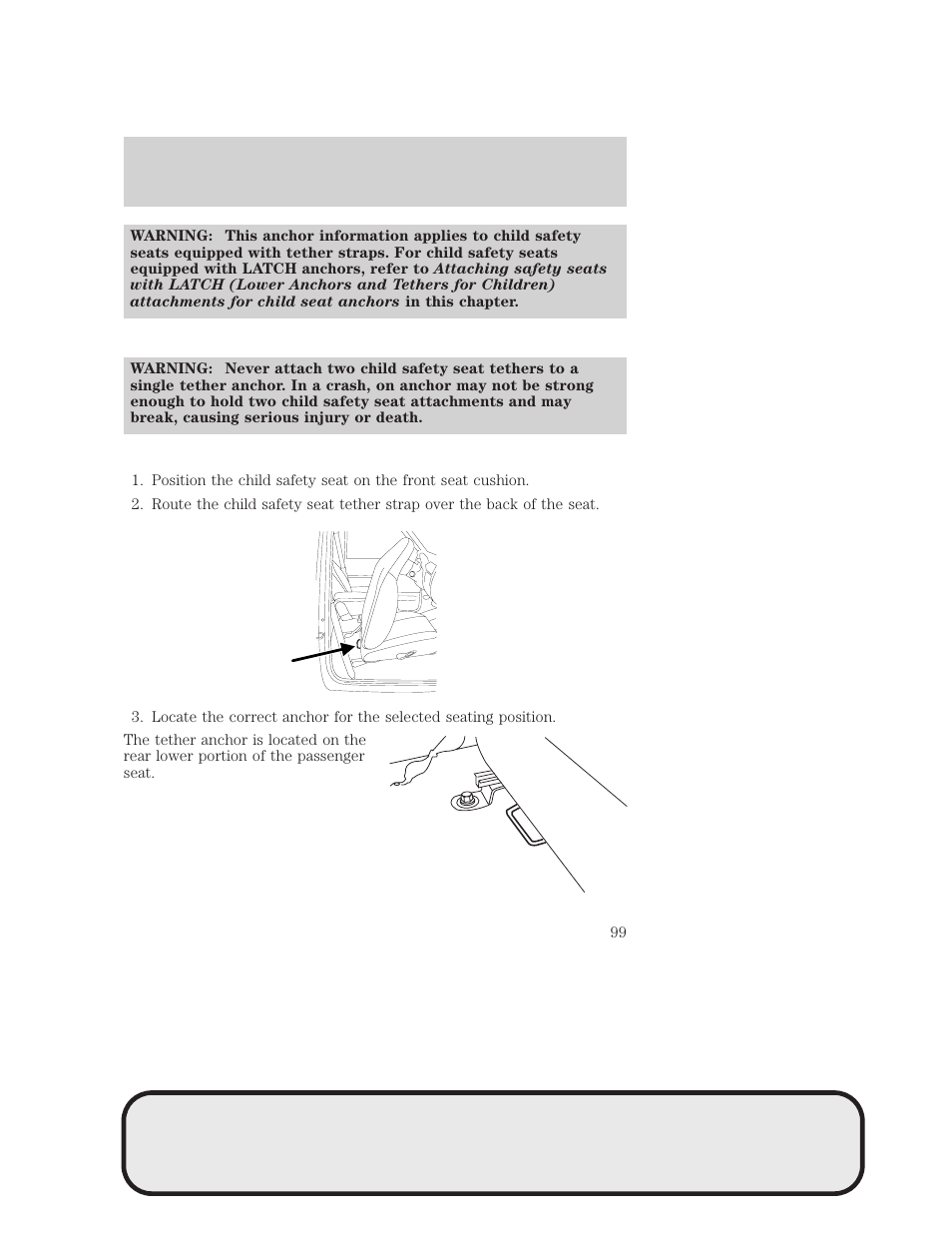 Seating and safety restraints | Mazda 4WD User Manual | Page 99 / 268