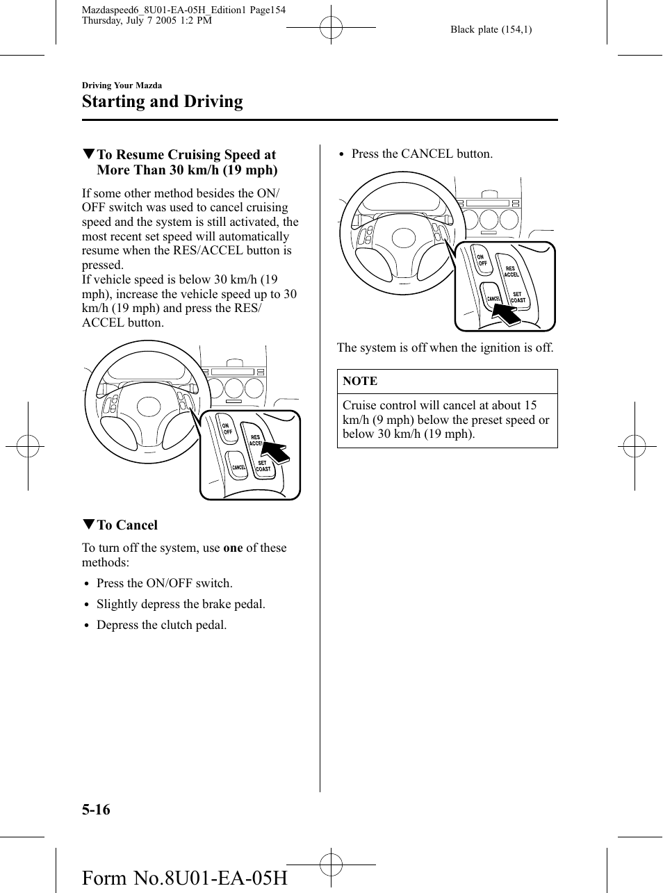 Starting and driving | Mazda 2006 SPEED6 User Manual | Page 154 / 354
