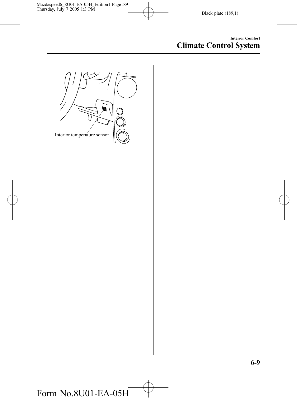 Climate control system | Mazda 2006 SPEED6 User Manual | Page 189 / 354
