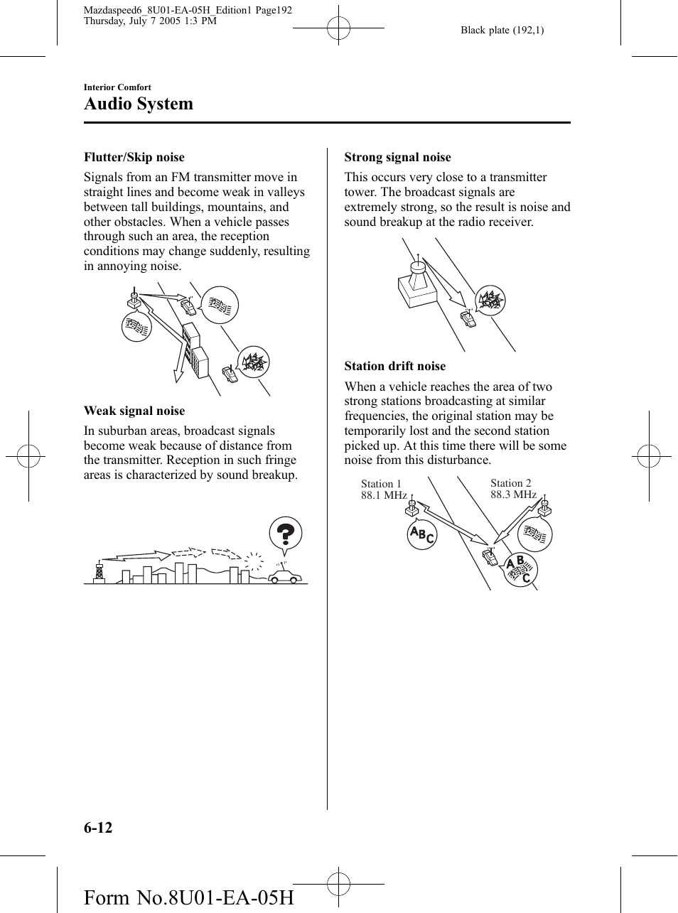 Audio system | Mazda 2006 SPEED6 User Manual | Page 192 / 354