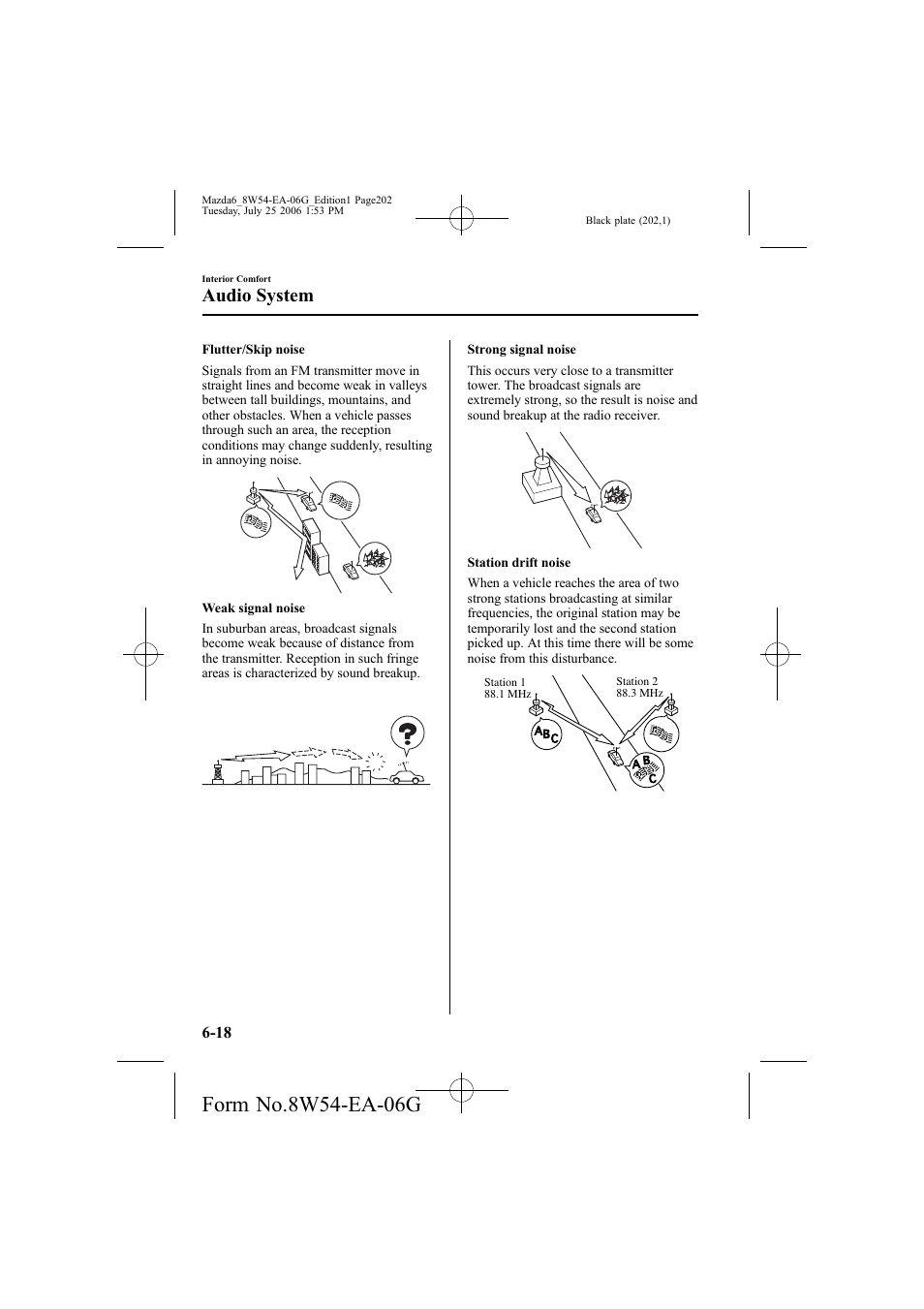 Audio system | Mazda 2007 6 SPORTS SEDAN User Manual | Page 203 / 445