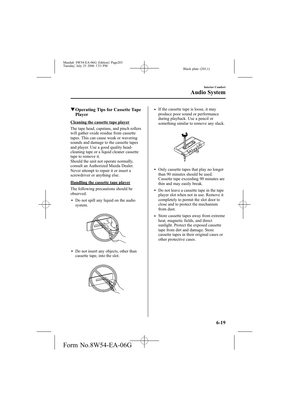 Audio system | Mazda 2007 6 SPORTS SEDAN User Manual | Page 204 / 445