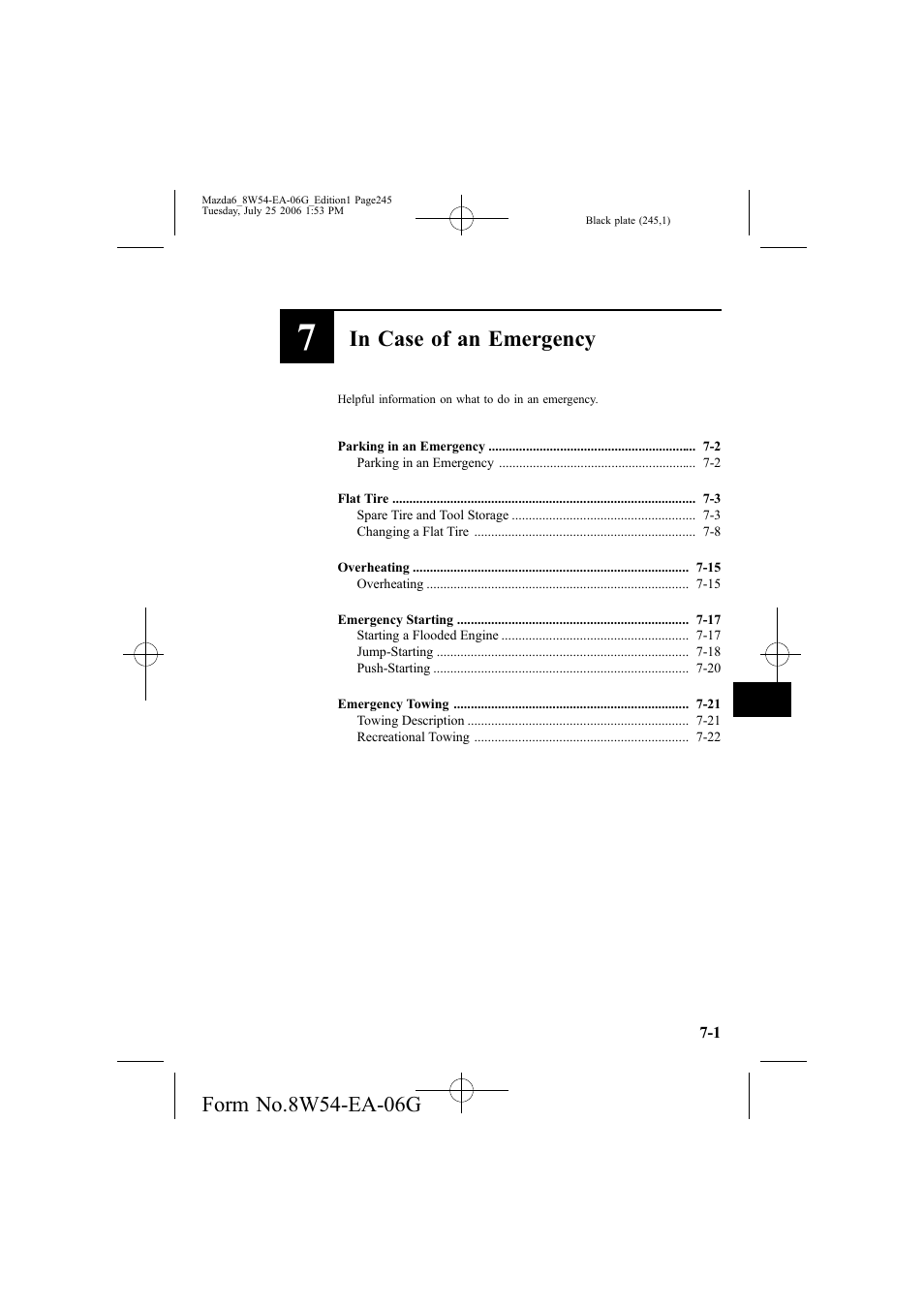 Mazda 2007 6 SPORTS SEDAN User Manual | Page 246 / 445