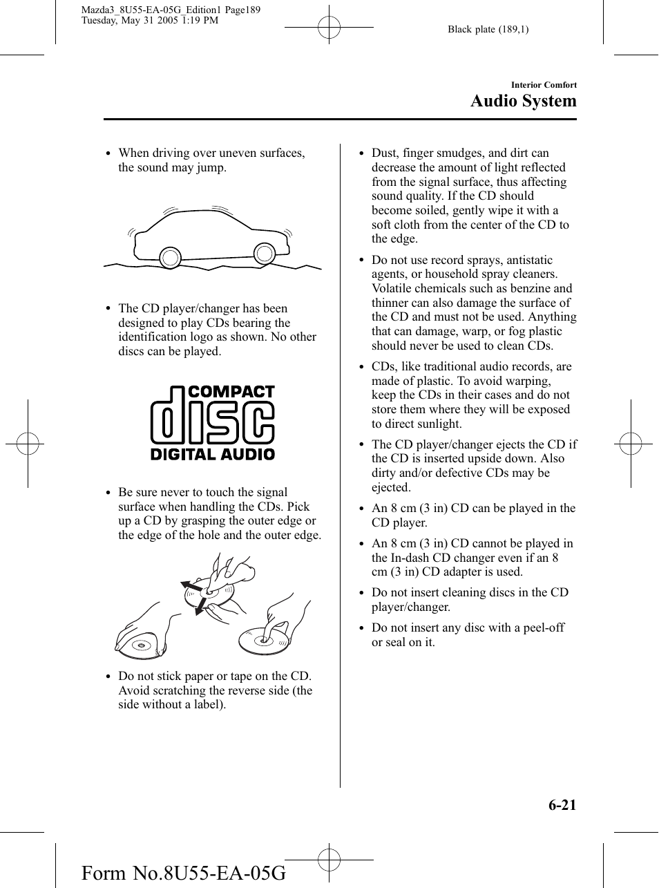 Audio system | Mazda 2006 3 4-DOOR User Manual | Page 189 / 416