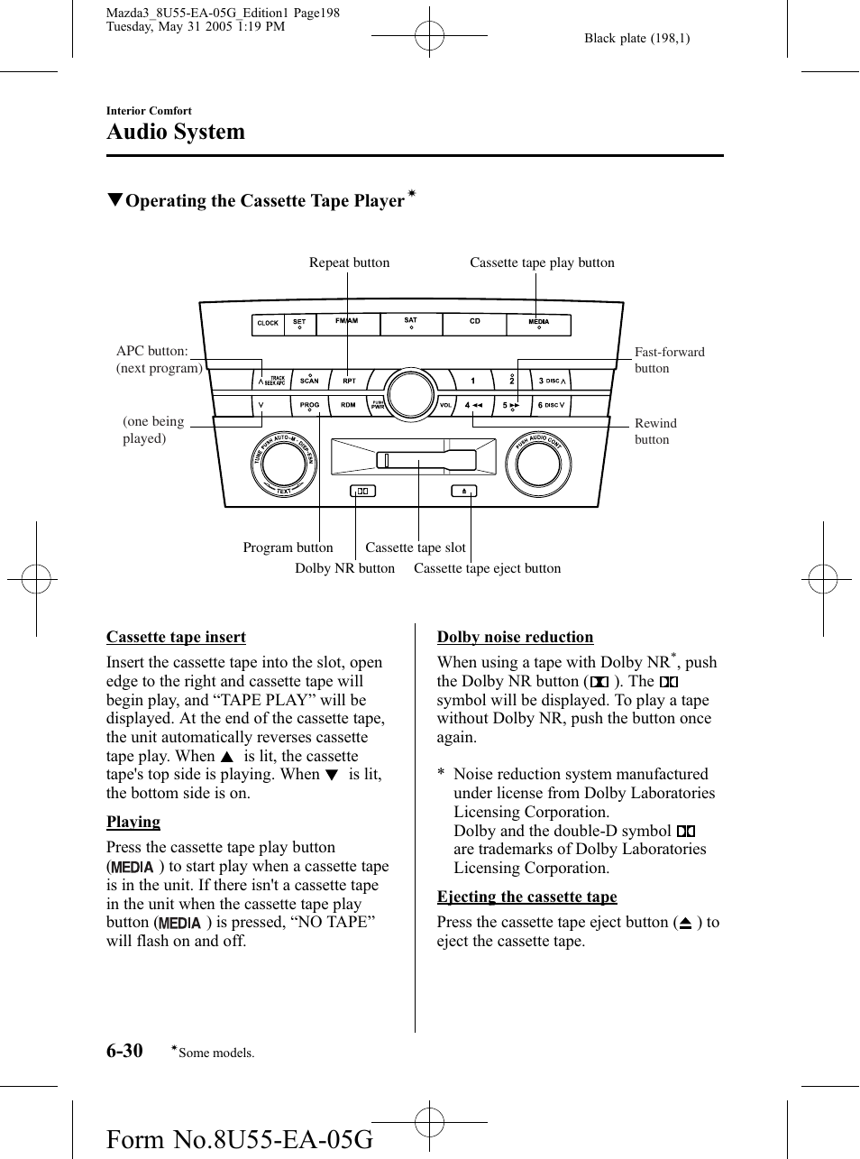 Audio system | Mazda 2006 3 4-DOOR User Manual | Page 198 / 416