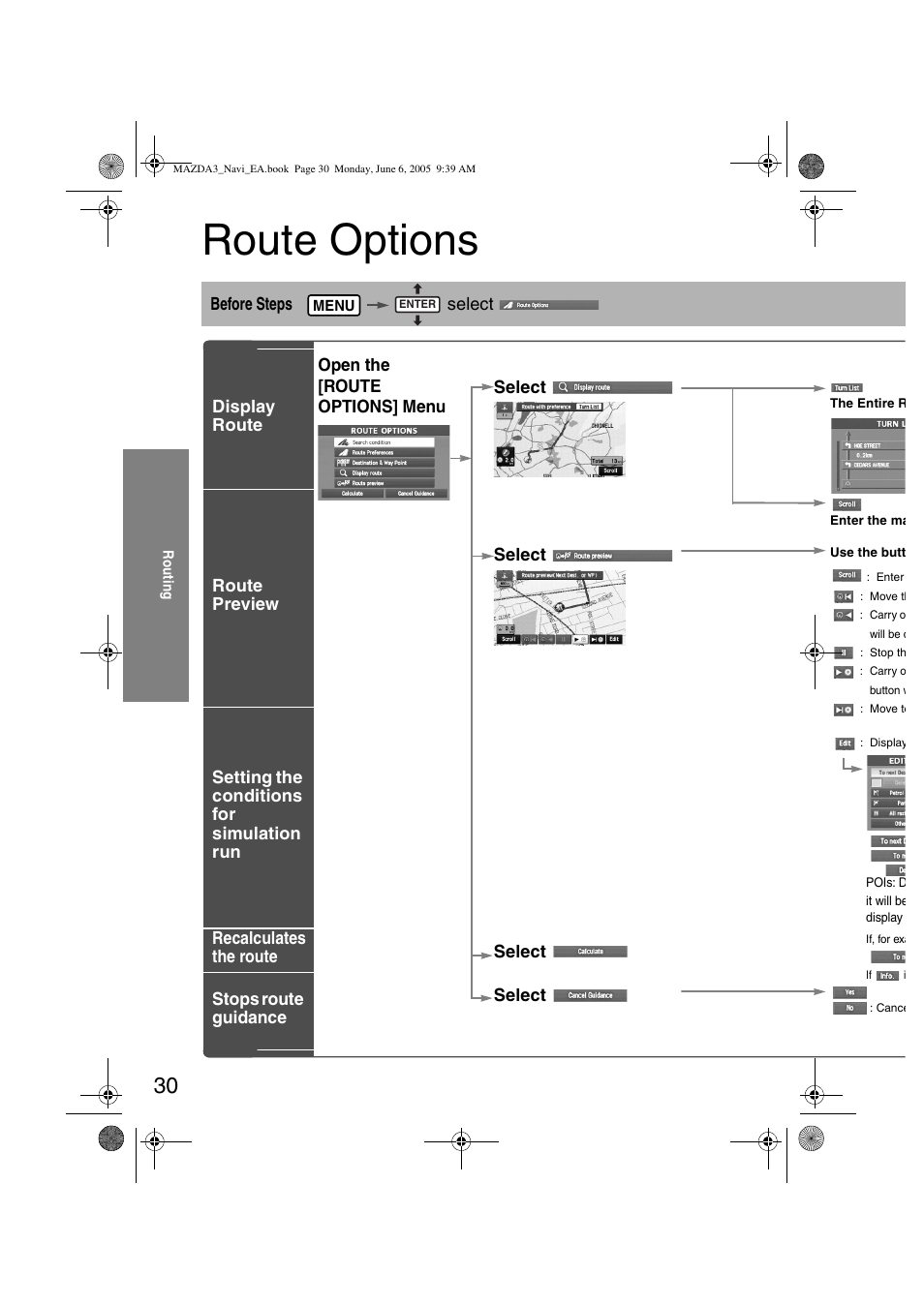 Route options | Mazda 2006 3 4-DOOR User Manual | Page 392 / 416